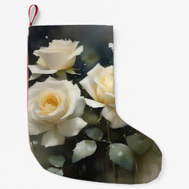 Hübsche Rosengarten Aquarellmalerei Kleiner Weihnachtsstrumpf