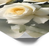 Hübsche Rosengarten Aquarellmalerei Poster (Ecke)