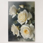 Hübsche Rosengarten Aquarellmalerei Puzzle (Vertikal)