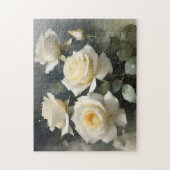 Hübsche Rosengarten Aquarellmalerei Puzzle (Vertikal)