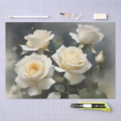 Hübsche Rosengarten Aquarellmalerei Seidenpapier (Handwerk)