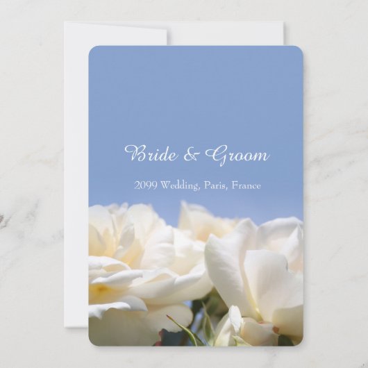 Hübsche Rosenhochzeit-Einladungen für die Blume. Einladung (Rückseite)