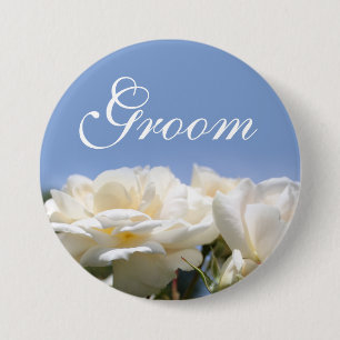 Hübsche Rosenhochzeit in Rosa Blume Button