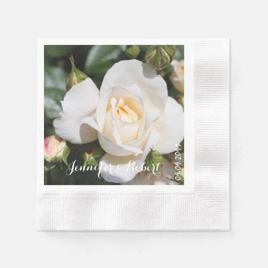hübsche Rosenkunst. Blumenkunst aus Foto. Serviette (Vorderseite)