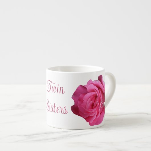 Hübsche Rosenschwestern Espressotasse (Vorderseite Rechts)