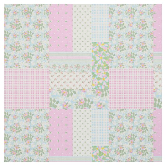 Hübsche Rosy Posy Hund Rose Imitate Patchwork-Gewe Stoff (Muster)