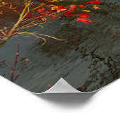 Hübsche Rote Bäume Japanisches Foto Poster (Ecke)