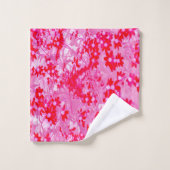 Hübsche Rote Blume Badhandtuch Set (Waschlappen)