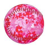 Hübsche Rote Blume Baseball (Vorderseite Links)