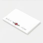 Hübsche rote Blume  die Hinweise für personalisier Post-it Klebezettel (angewinkelt)