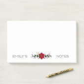 Hübsche rote Blume  die Hinweise für personalisier Post-it Klebezettel (Auf Schreibtisch)