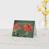 Hübsche Rote Blume Foto Sympathie Karte mit Verse (Gelbe Blume)