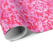Hübsche Rote Blume Geschenkpapier (Rolleneckpunkt)