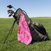 Hübsche Rote Blume Golfhandtuch (Gras)