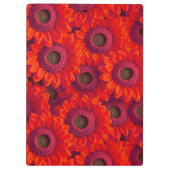 Hübsche rote Blume Klemmbrett (Rückseite)