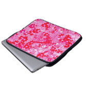 Hübsche Rote Blume Laptopschutzhülle (Vorne Knopf)