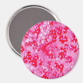 Hübsche Rote Blume Magnet (Vorderseite/Rückseite)