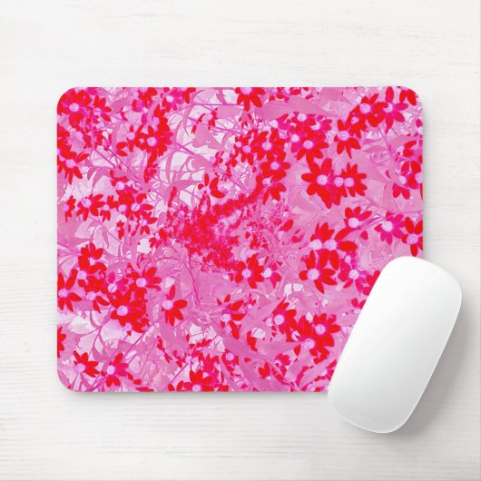 Hübsche Rote Blume Mousepad (Mit Mouse)