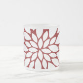 Hübsche Rote Blume Petal Art Mattglastasse (Mittel)