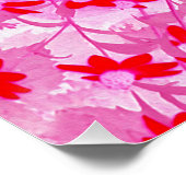 Hübsche Rote Blume Poster (Ecke)
