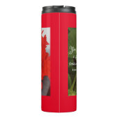 Hübsche Rote Blume Special Thermosbecher (Rückseite)