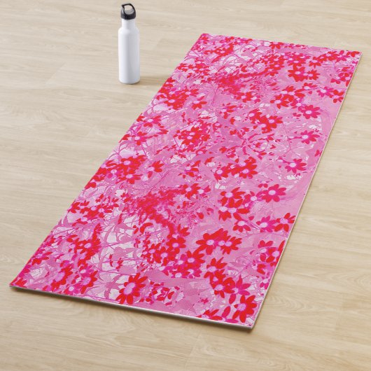 Hübsche Rote Blume Yogamatte (Beispiel)
