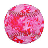 Hübsche rote Blumen Baseball (Rückseite)