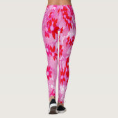 Hübsche rote Blumen Leggings (Rückseite)