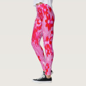 Hübsche rote Blumen Leggings (Links)