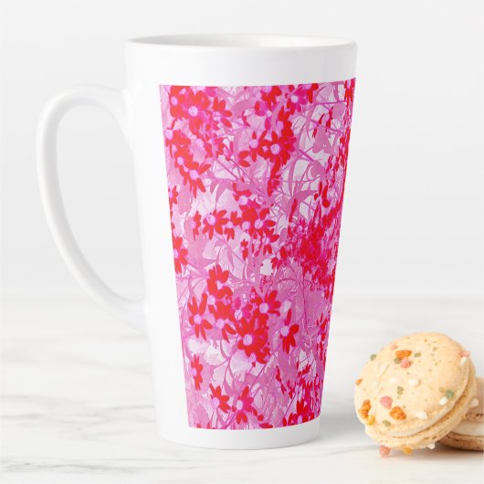 Hübsche rote Blumen Milchtasse (Beispiel)