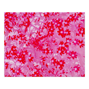 Hübsche rote Blumen Poster