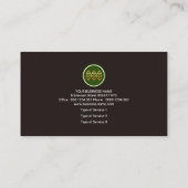 Hübsche rote Bonsais-Baum-Landschaftsgestaltung Visitenkarte (Rückseite)