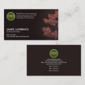 Hübsche rote Bonsais-Baum-Landschaftsgestaltung Visitenkarte (Vorne/Hinten)