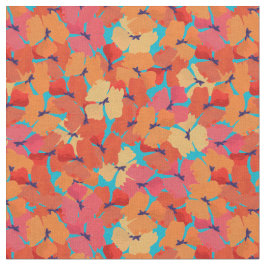 Hübsche rote Feldeblöcke auf Sky Blue Fabric Stoff