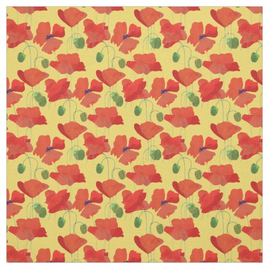 Hübsche rote Felsblöcke auf goldgelben Stoffen Stoff (Muster)