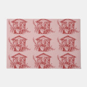 Hübsche Rote Geburt Fußmatte (Vorderseite)