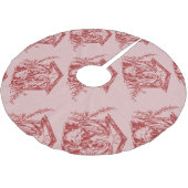 Hübsche Rote Geburt Polyester Weihnachtsbaumdecke (Schrägansicht)