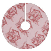 Hübsche Rote Geburt Polyester Weihnachtsbaumdecke (Vorderseite)