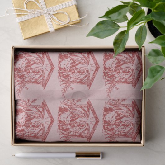 Hübsche Rote Geburt Seidenpapier (Geschenk)