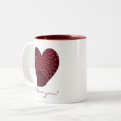 Hübsche rote Herzen: I Liebe Sie Tasse (Vorderseite Links)