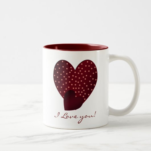 Hübsche rote Herzen: I Liebe Sie Tasse (Rechts)