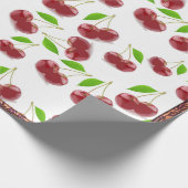 Hübsche Rote Kirschen Geschenkpapier (Ecke)