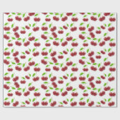Hübsche Rote Kirschen Geschenkpapier (Flach)