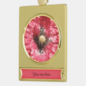 Hübsche Rote Mohnblume Blume Makro Custom Ornament (Links)