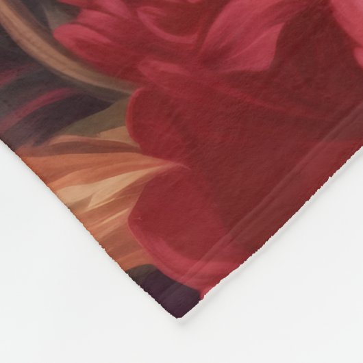 Hübsche rote Pfingsteine Fleecedecke (Ecke)