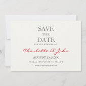 Hübsche Rote Pflaumen speichern die Daten Save The Date (Rückseite)