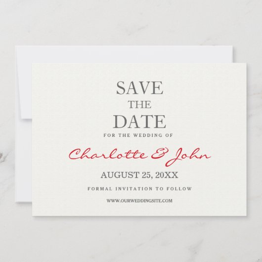 Hübsche Rote Pflaumen speichern die Daten Save The Date (Rückseite)