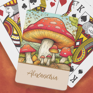 Hübsche rote Pilze Name Spielkarten