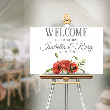 Hübsche Rote Poppies Hochzeitsempfang