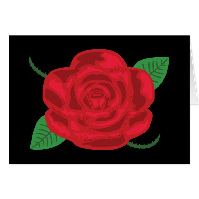 Hübsche Rote Rose (Vorderseite (Horizontal))